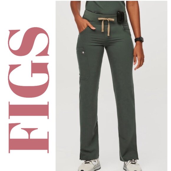FIGS KADE T21004P TECHNICAL COLLECTION SCRUB PANTS BONSAI GREEN MEDIUM PETITE - Picture 10 of 16
